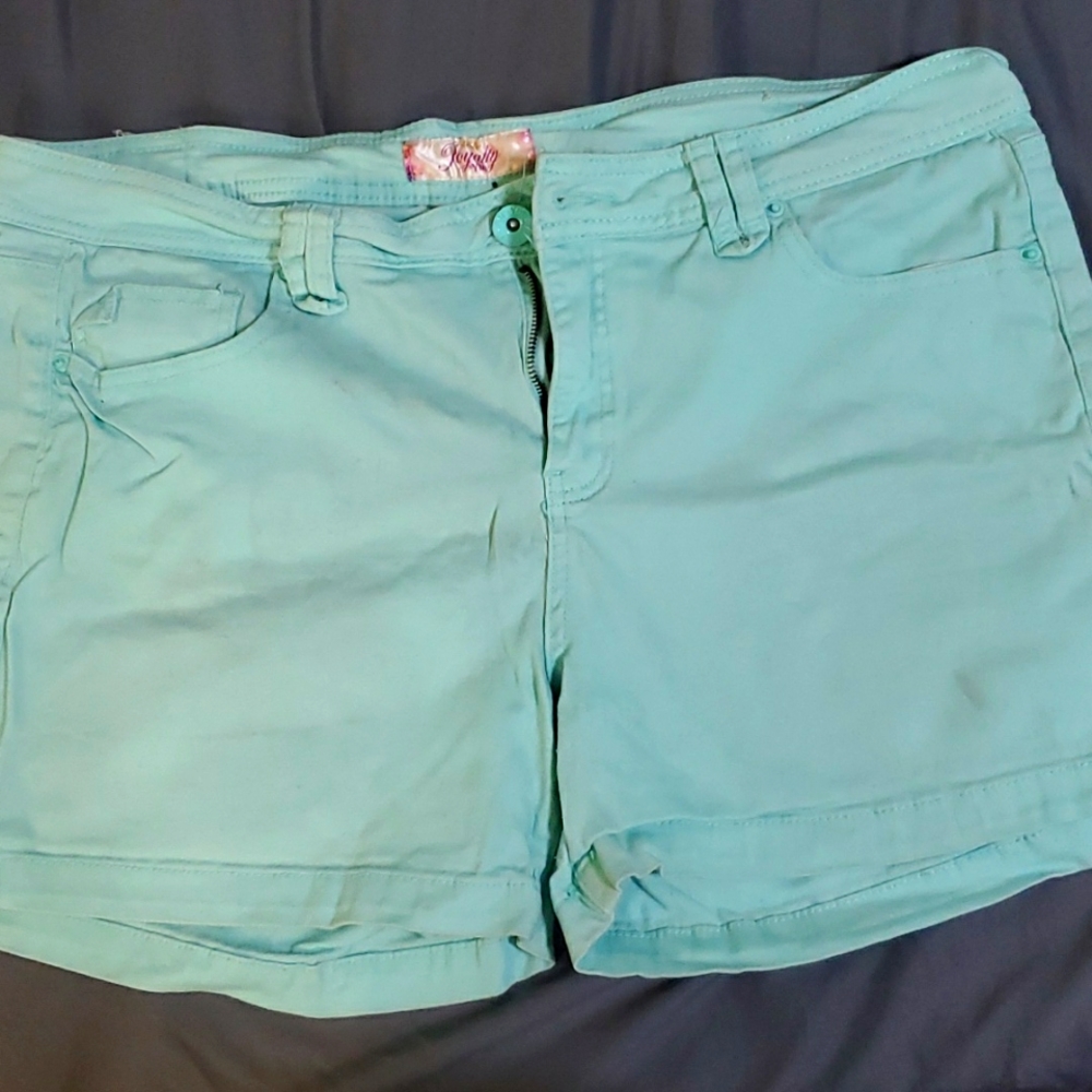 Teal Jean shorts